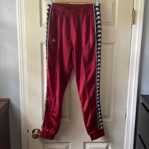 Red Kappa track pants slim fit
